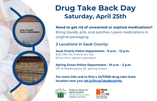 Drug Take Back Day informational flyer image
